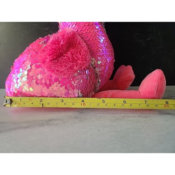 TY Flippables Pinky Pink Flamingo Plush Stuffed Animal Sequins 14 Inch 2018 - Picture 8 of 10